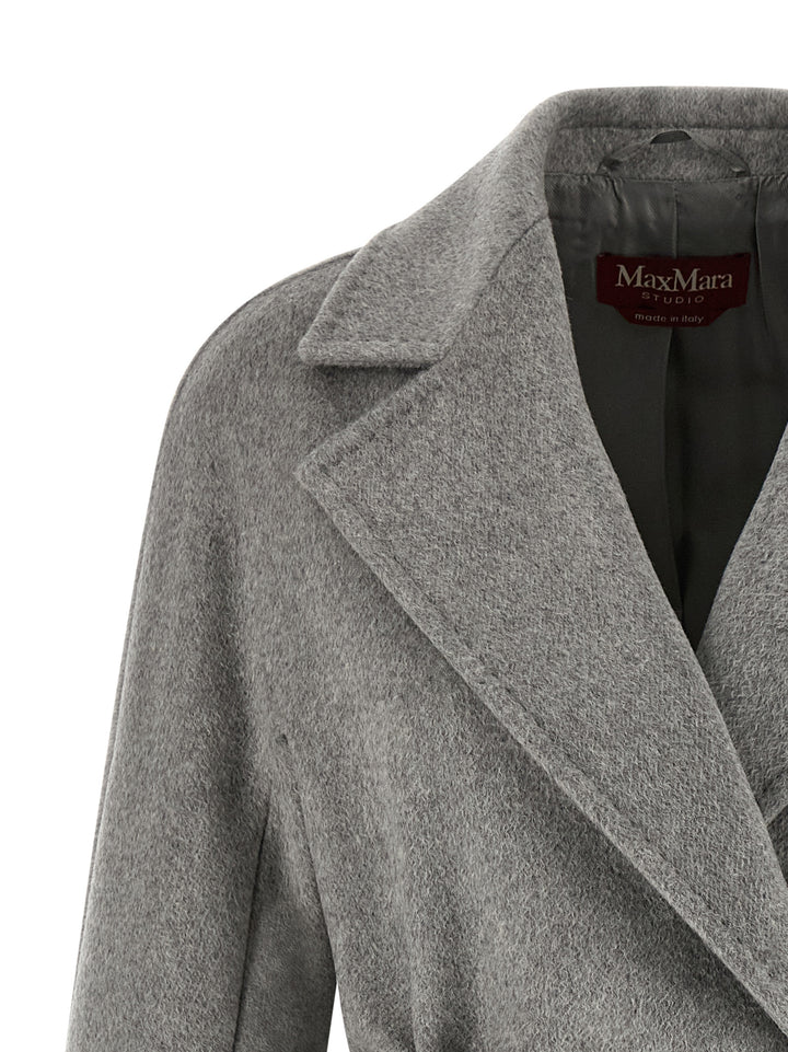 Max Mara Studio Panteon Coats and Trench Coats - Gray | 8fac600e9b4e53e36f2e450cd6829ed30a05d0b6
