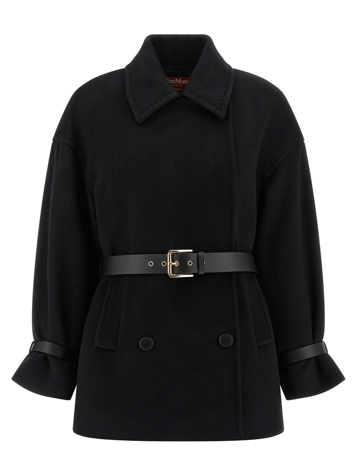 Max Mara Studio Pausa Coats and Trench Coats - Black | 0045a872ab03454d43d2413b8e765c44b69c3905