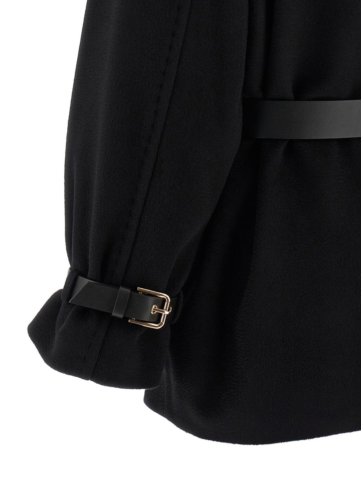 Max Mara Studio Pausa Coats and Trench Coats - Black | 57bd4ce4b63fdb342ceba0dccb47ab828aea8e46