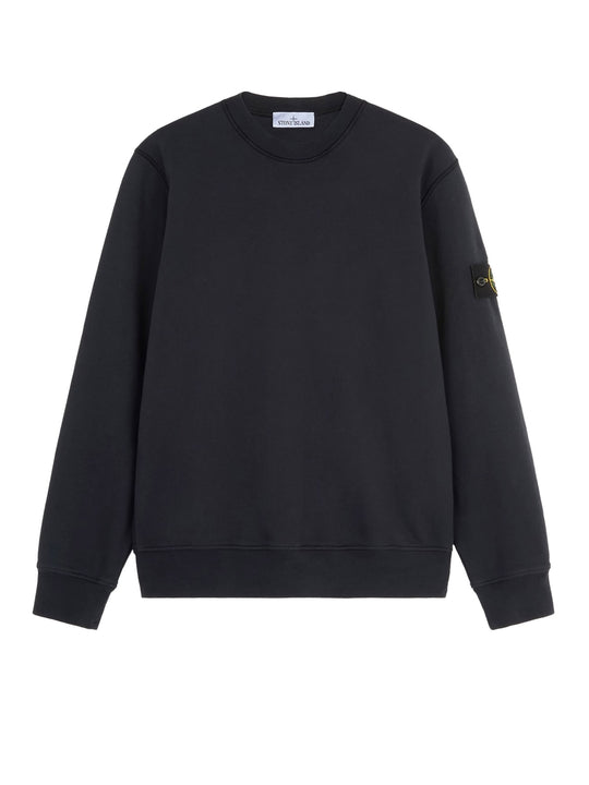 Cotton Sweatshirt With Side Logo Patch