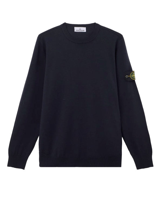 Wool Sweater With Side Logo Patch