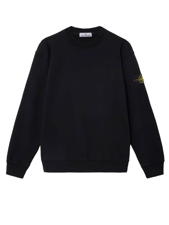 Cotton Sweatshirt With Side Logo Patch