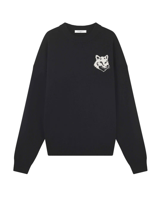 Wool Sweater With Frontal Embroidery