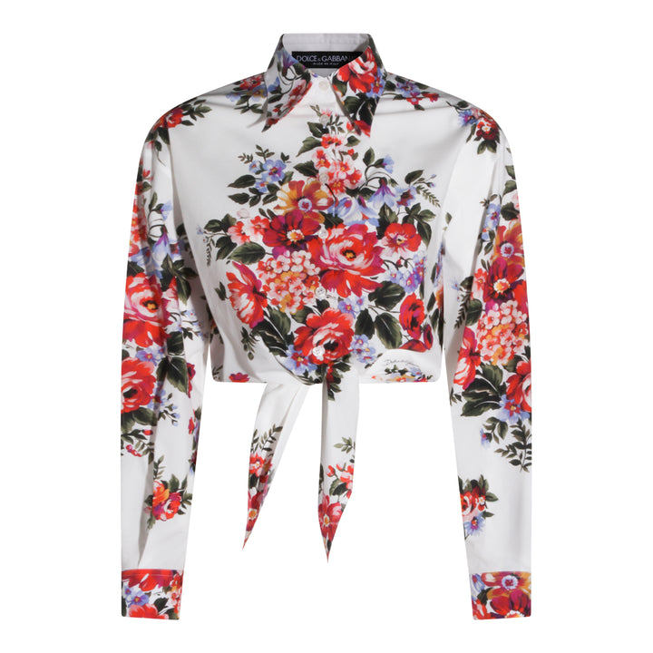 Dolce & Gabbana Shirts - FIORI F.DO BIANCO | 738377dacec31c256085b56476e10223ea96c584