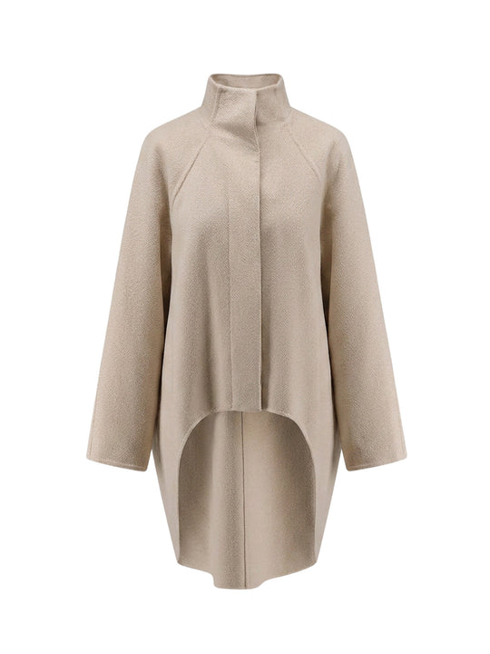 Asymmetrical Cashmere Coat