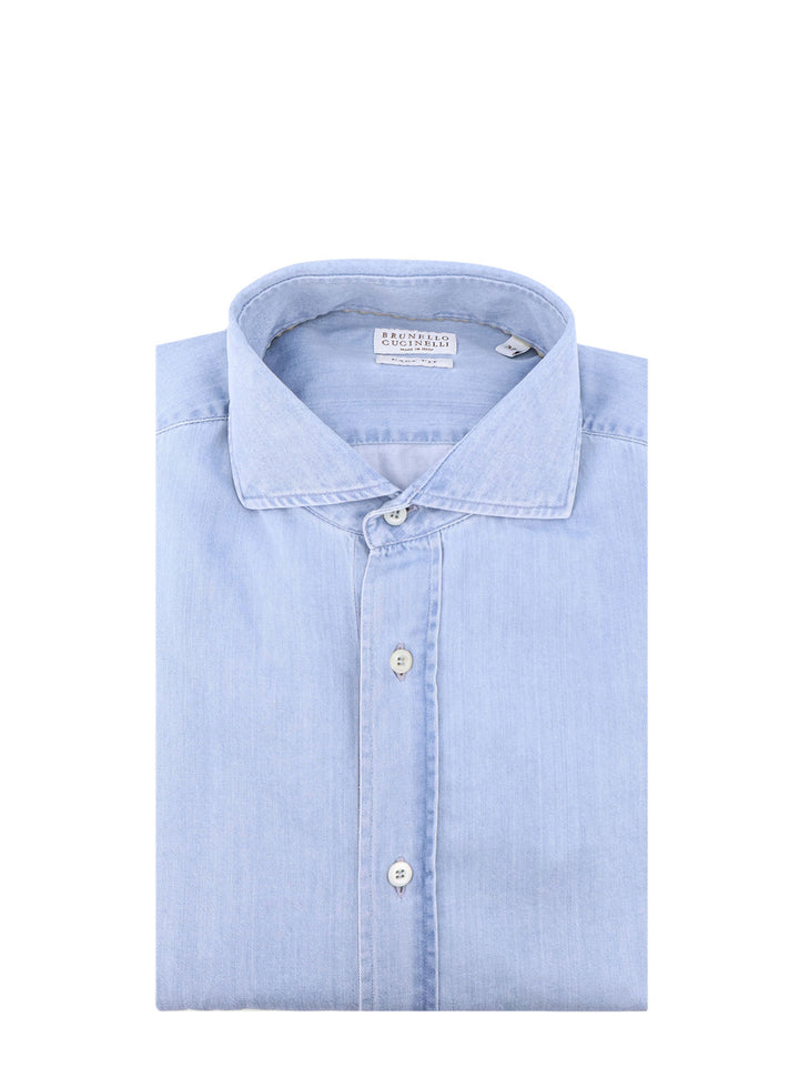 Brunello Cucinelli Shirts - DENIMCHIARISSIMO | 11337734513b46b281a1139735bd01e6e1d27fe9