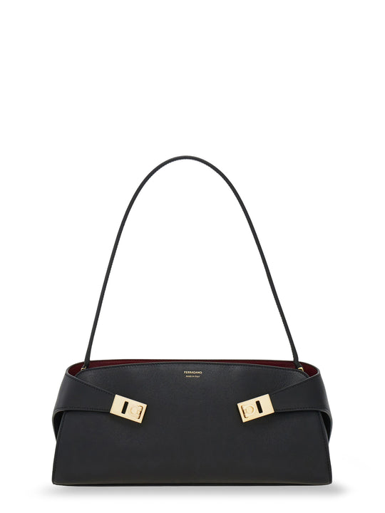 Hug East-West Leather Shoulder Bag