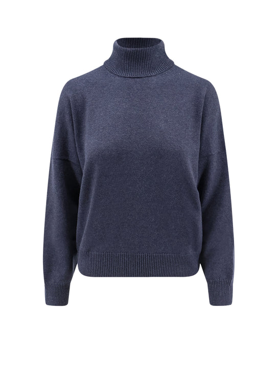 Cashmere Turtleneck With Monili Detail On The Back