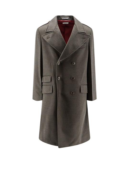 Double-Breasted Virgin Wool Coat
