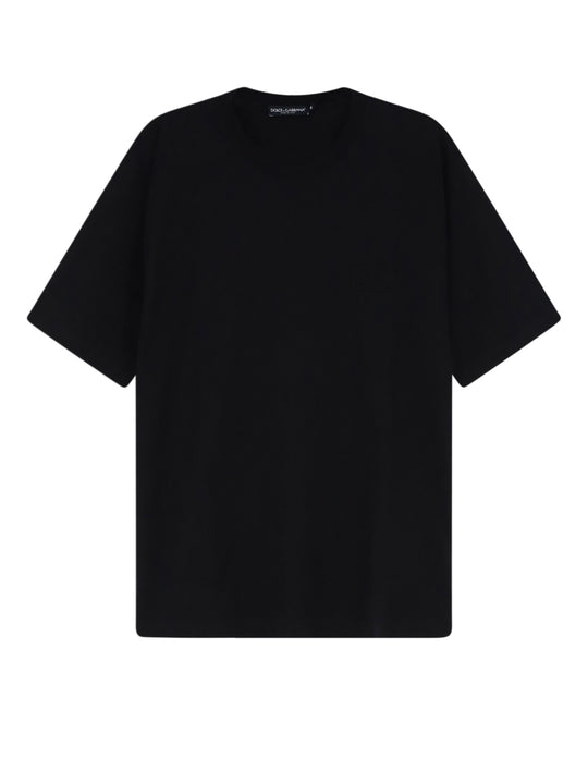 Cotton T-Shirt With Embossed Dg Logo