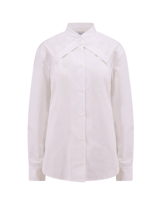 Cotton Shirt With Straps And Metal Buckle