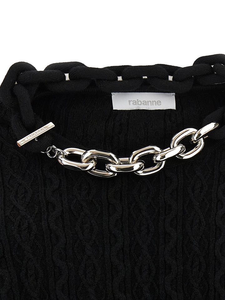 Paco Rabanne Necklace Sweater Sweaters and Cardigans - Black | 9c561d56da6c662c474b377023507a4c82f31771