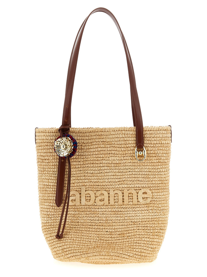 Paco Rabanne Natural Raffia Tote Bag - Beige | 3cecea4c14e5fff981f55fccdc1acc4d91865182
