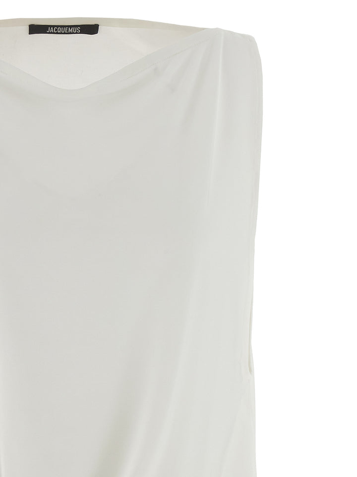 Jacquemus Le Haut Peplo Tops - White | 4b10ae17685383ea8b3a0edd1533eabc2accb2b1