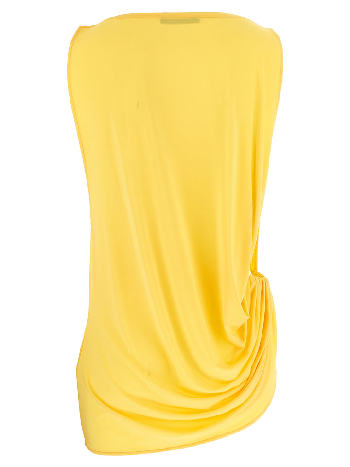 Jacquemus Le Haut Peplo Tops - Yellow | 73de3cba866a1191feaff8f5fc5a1f9c2f327f4a