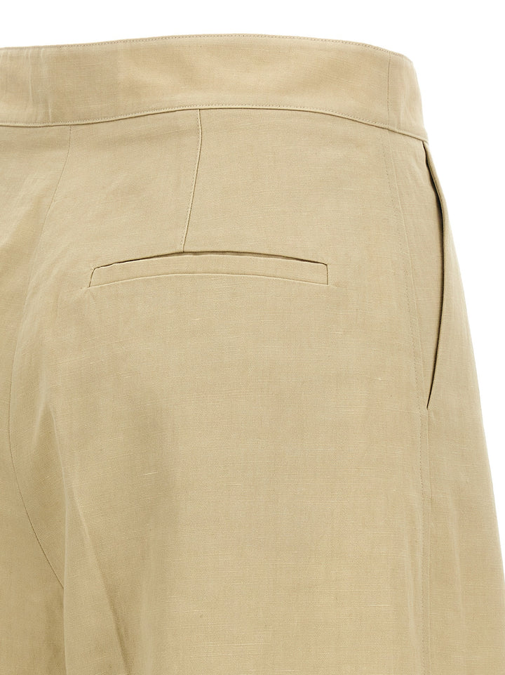 Yves Salomon Linen Trousers Pants - Beige | e8878d3583720abbe3ab7eaab970741ac10d9986