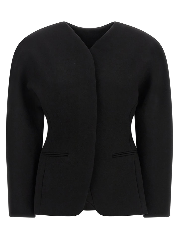 Jacquemus La Veste Ovalo BlazerS - Black | 51b2c2ad5e113c0ba57a1d435444c64316c57d2f