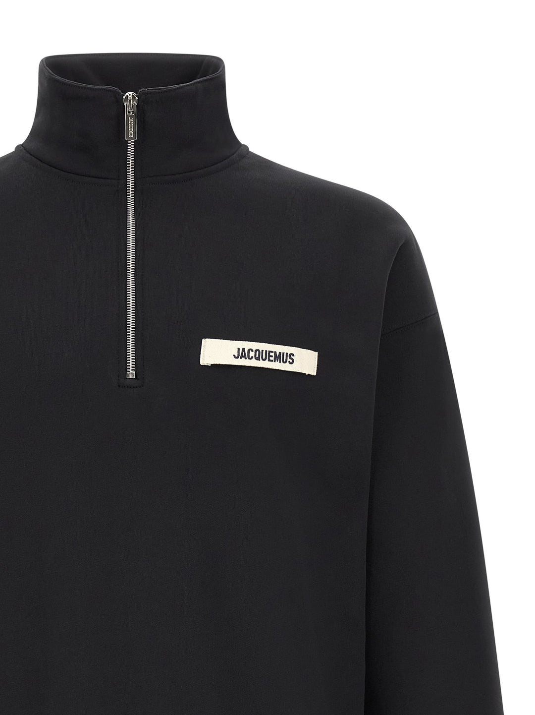 Jacquemus Le Camionneur Gros Grain Sweatshirt - Black | 5ee1192507cd91e8cee74cc9928b534ae26780da