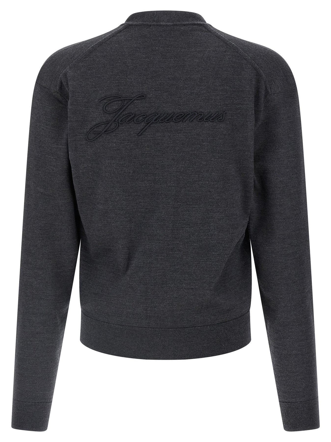 Jacquemus Le Cardigan Brodé Sweaters and Cardigans - Gray | 2157bf0c60b407cc998afd8b7a28021802dfd758