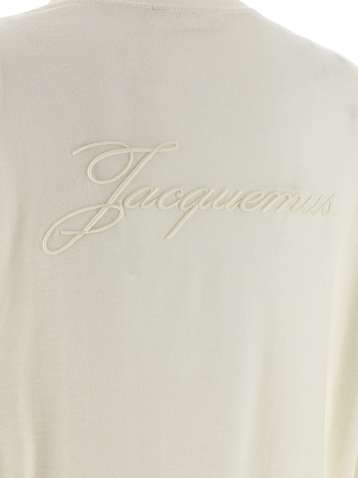 Jacquemus Le Cardigan Brodé Sweaters and Cardigans - White | 611e826a0aba10f20c7b25dbdc544fe7c849612a