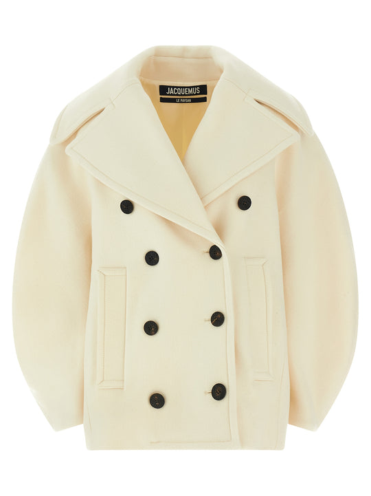 Le Caban Ovalo Coats And Trench Coats White