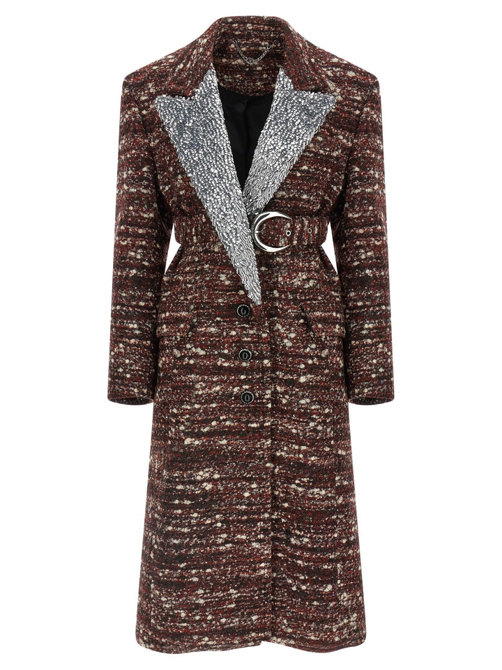 Paco Rabanne Bouclé Wool Coat Coats and Trench Coats - Multicolor | 2ce3921f46008a811bb21d390d94fdd398d83deb