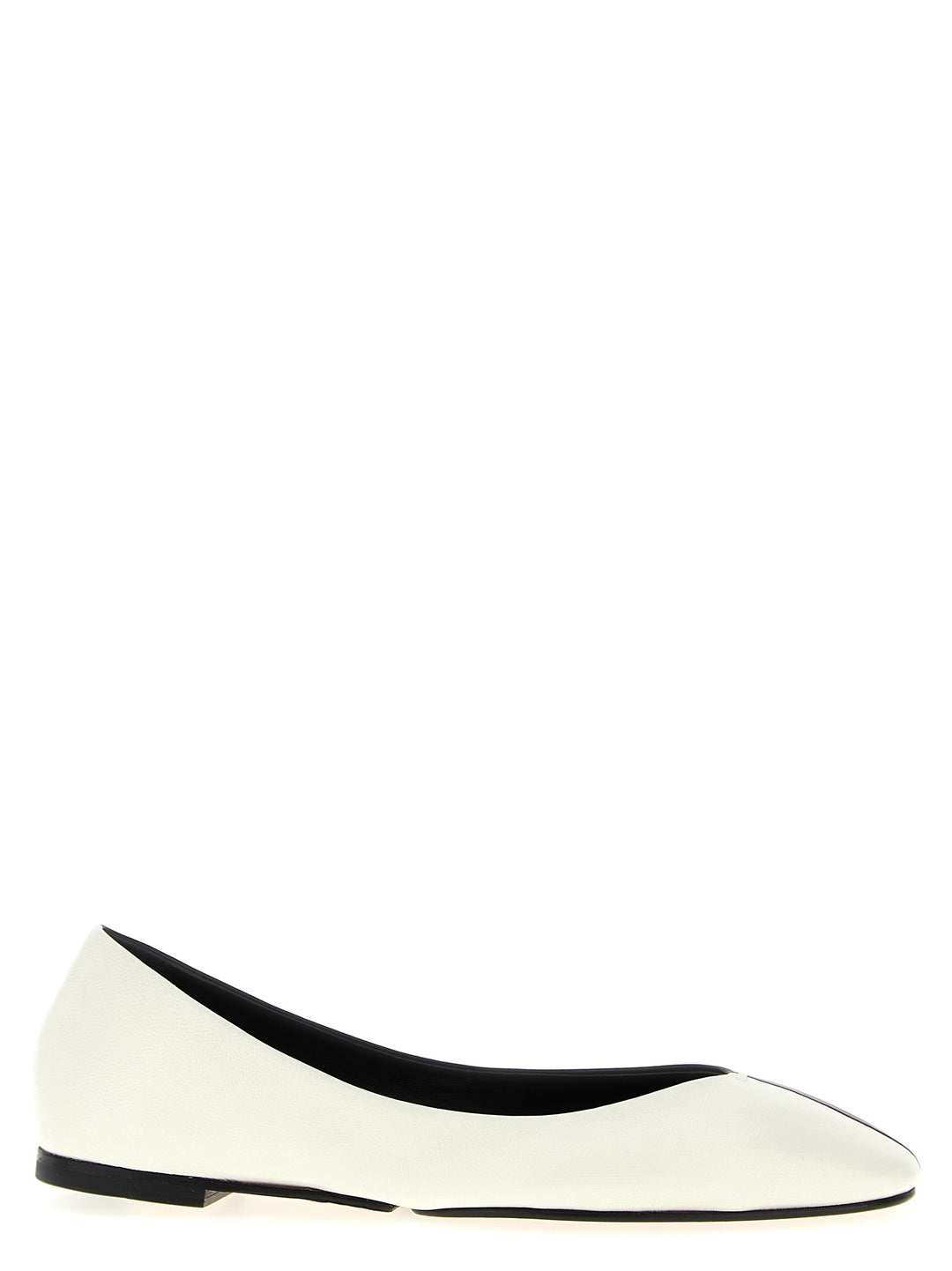 Jacquemus Les Ballerines Ovalo Flat shoes - White/Black | 61118ccc46c51008ca2fa561ec8f9c96c5a527aa
