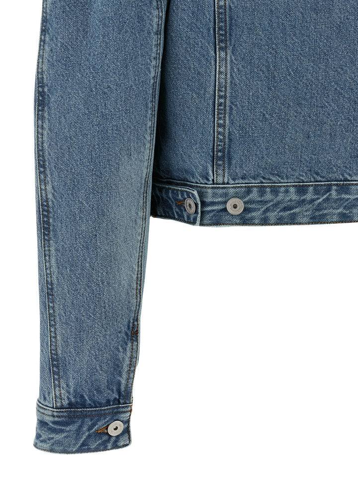 Jacquemus La Veste De-Nimes Ovalo Puffer Jackets - Light Blue | 7cd2d22adaf014fd9da4521b5ade10c8f5e79b07