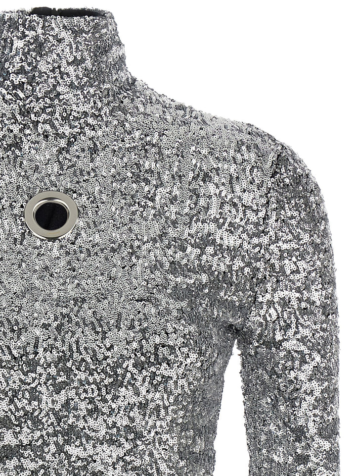 Paco Rabanne Sequin Sweater Sweaters and Cardigans - Silver | 62c70a33811545101b79b2f7b62f4af8ce257500