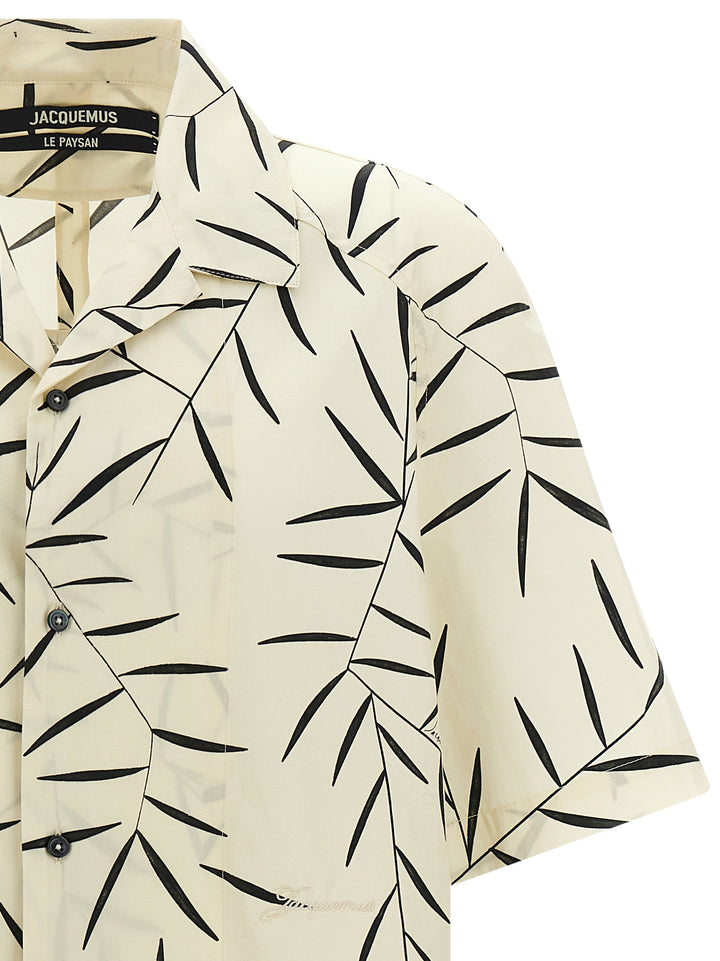 Jacquemus La  Chemise Fonccio Shirt and Blouse - White/Black | f49195eaf68285414833379db13d03fd98b3e395