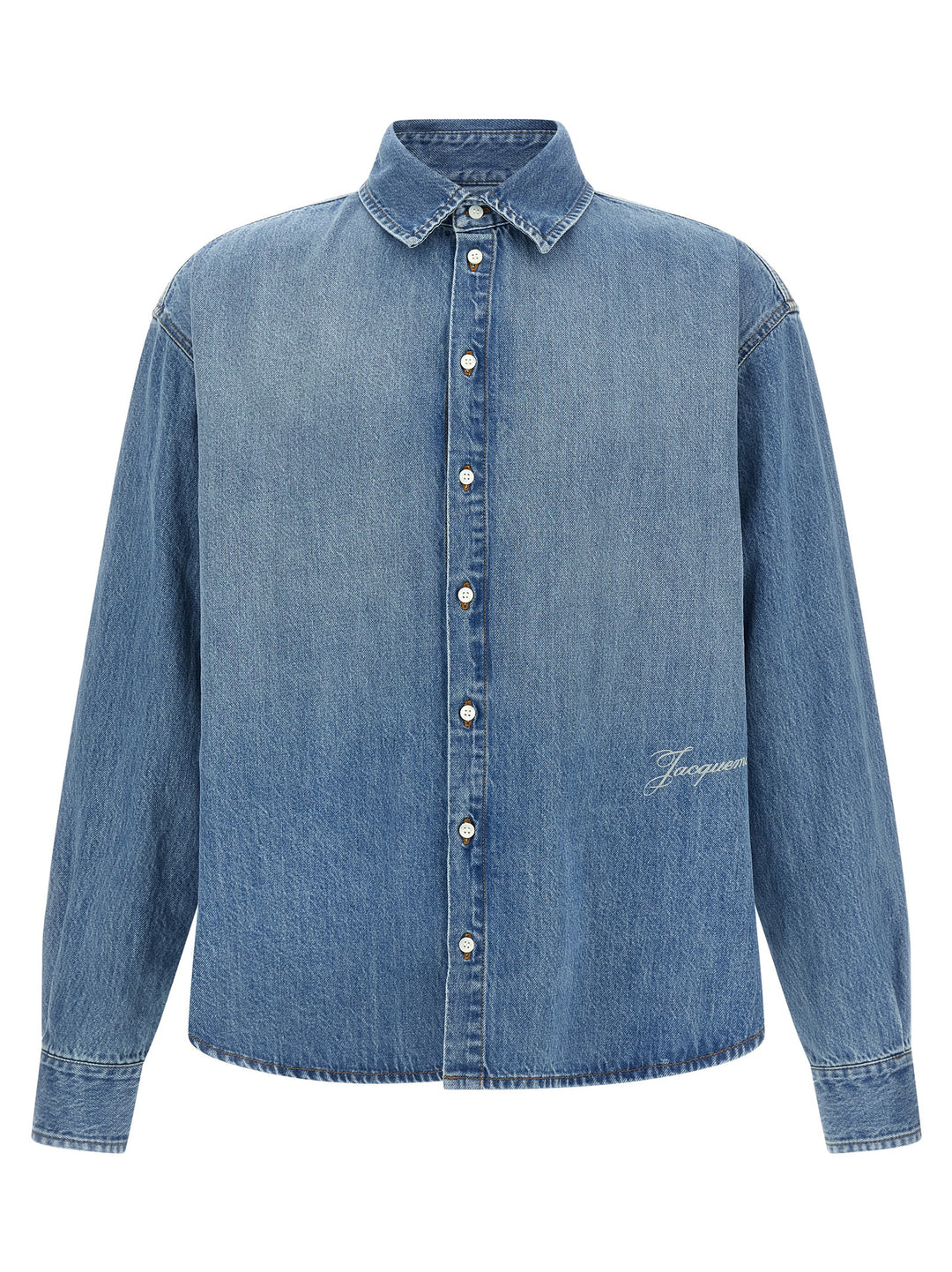 Jacquemus La Chemise De-Nîmes Simon Shirt and Blouse - Blue | 1273f621c9b7f07849013ab2eaa22399d9c31a51