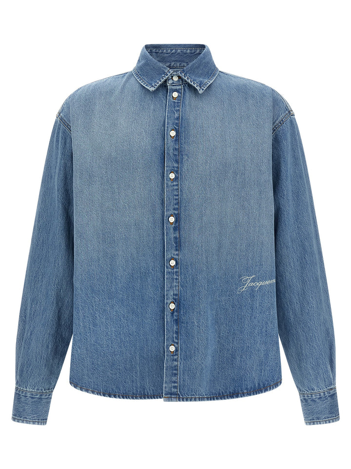 Jacquemus La Chemise De-Nîmes Simon Shirt and Blouse - Blue | 1273f621c9b7f07849013ab2eaa22399d9c31a51