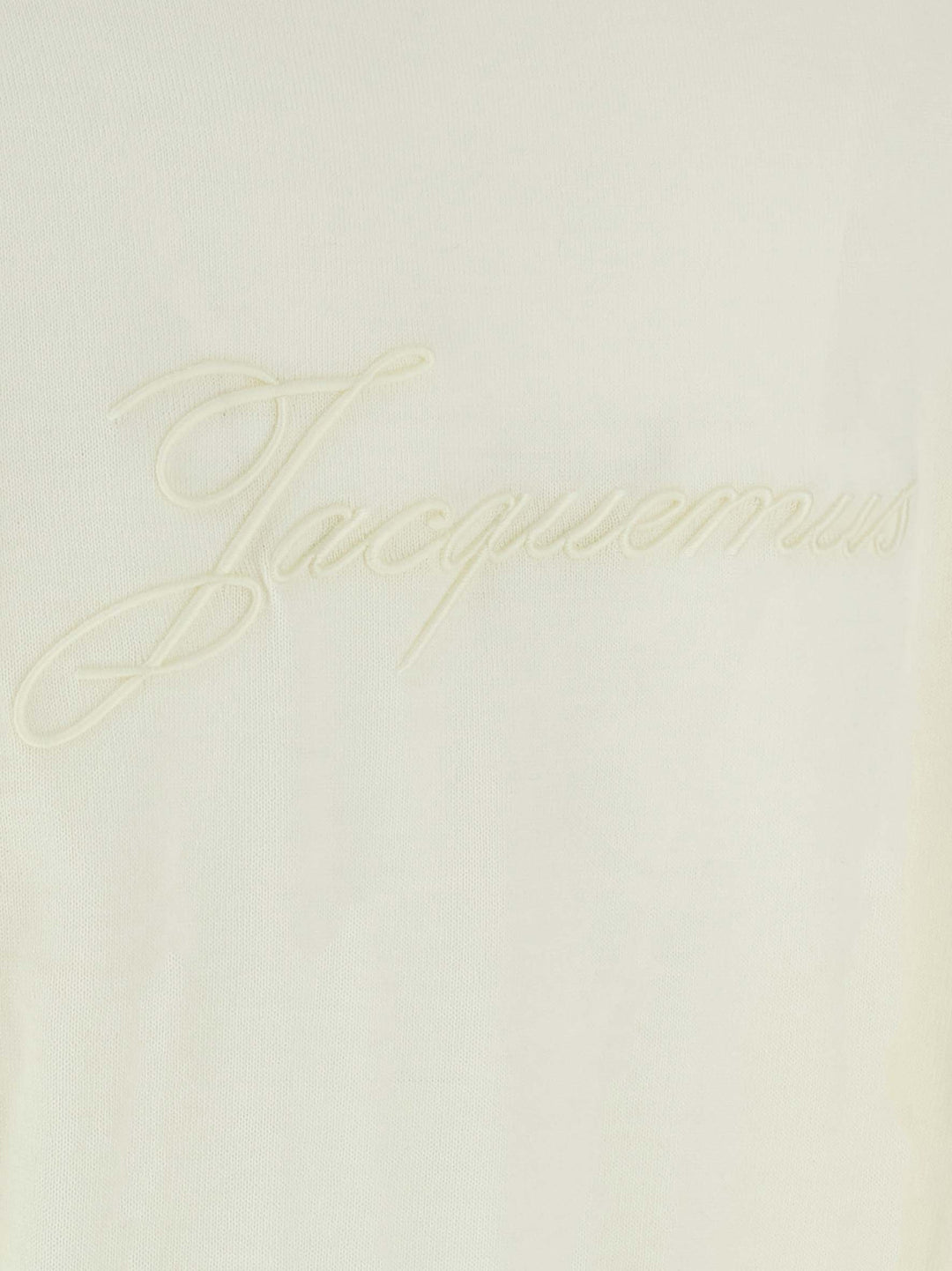 Jacquemus Le Sweater Brodé Sweaters and Cardigans - White | 35b5f8bdfd356ff460997737f0139eb9bed74249