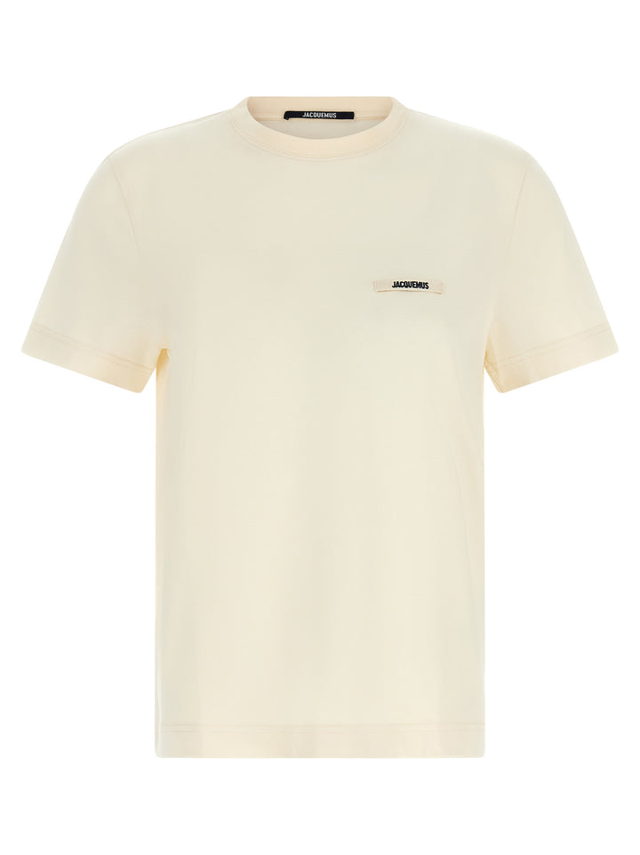 Jacquemus Le  Gros-Grain T-shirt - Beige | 518cb4e3ceef976c17248ba9ee52d032074ddd25