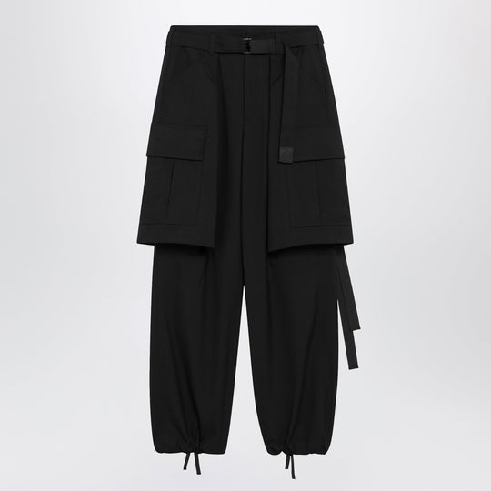 Wool-Blend Cargo Trousers