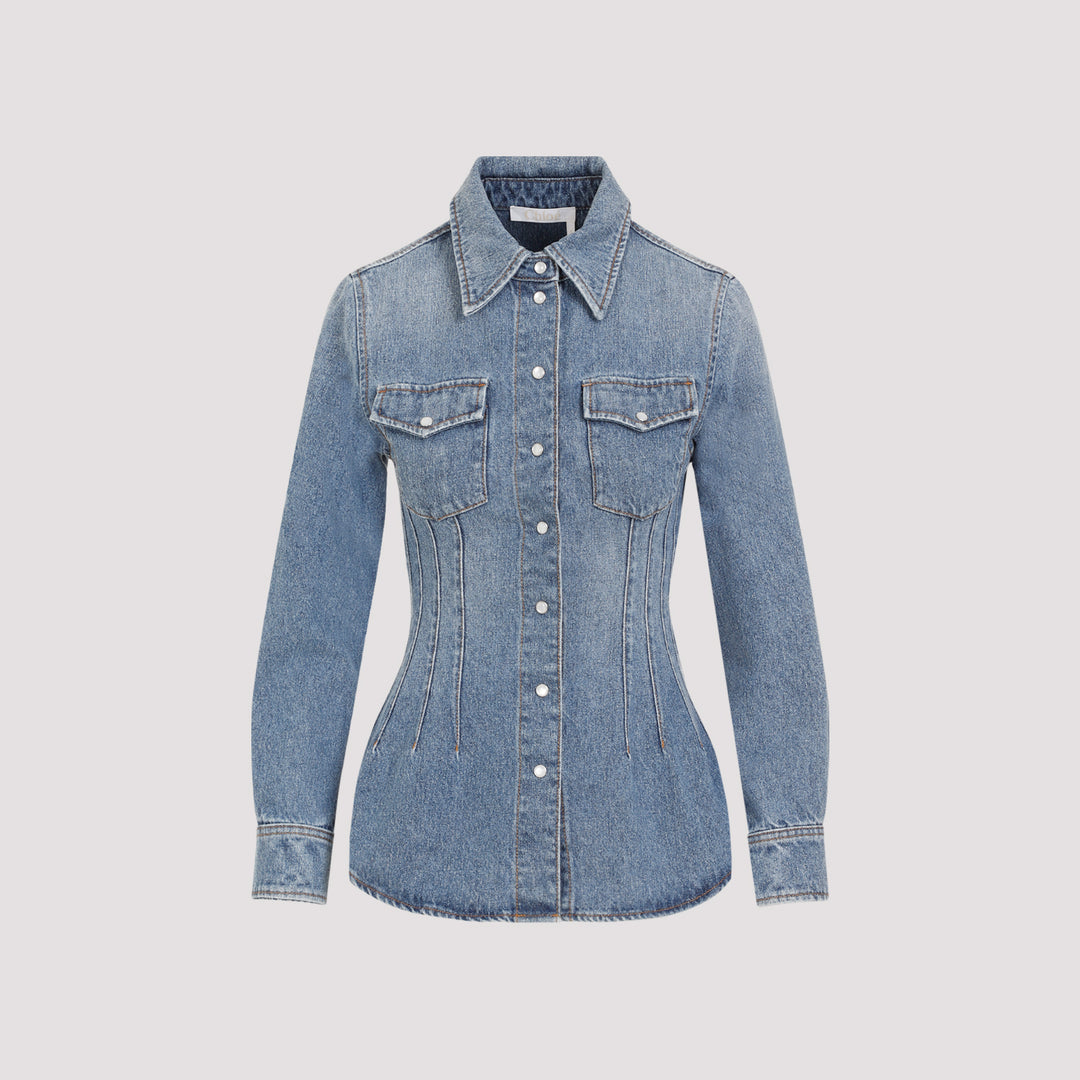 Chloe Denim&leather - Blue | 630e3d142f13ba826e7a239196ab3c094269ac7f