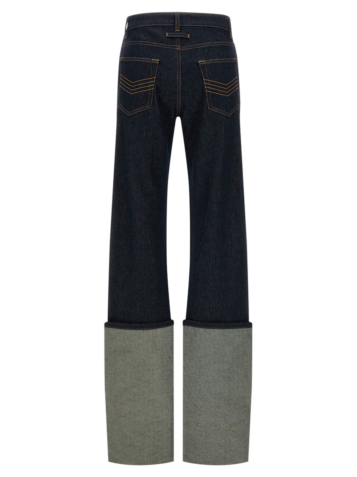 Jean Paul Gaultier Denim Pants With Cuts On Front Jeans - Blue | 8277c42440c4dade62471829a01a363e1d223561