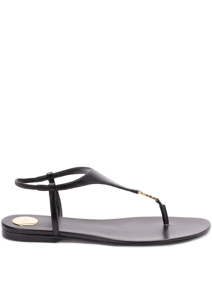 Saint Laurent Paris Sandals - Black | e4a1b06c0d6ab6f6dd08696e0f175bd47f41957c