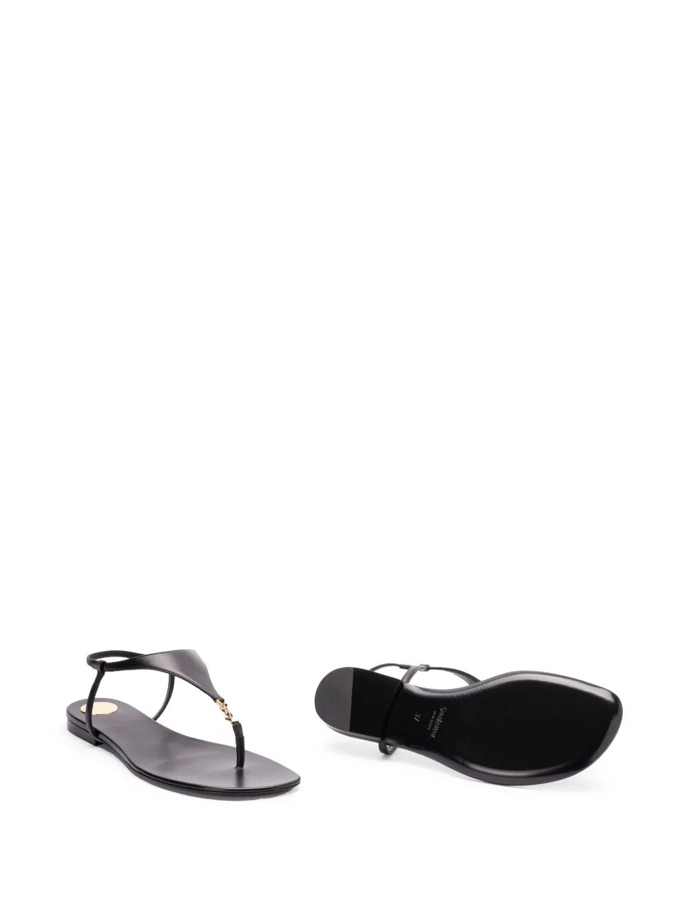 Saint Laurent Paris Sandals - Black | 9f5356e651daf470258790a2c96763381e8ed6d0