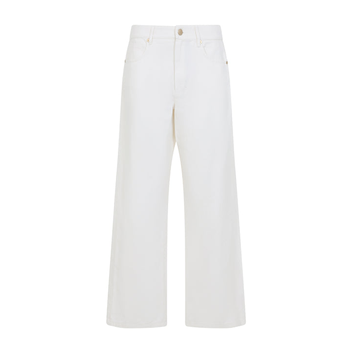 Max Mara`S Regular & straight leg - White | 0642701f27672a041f45b54e138fa3907c92d801