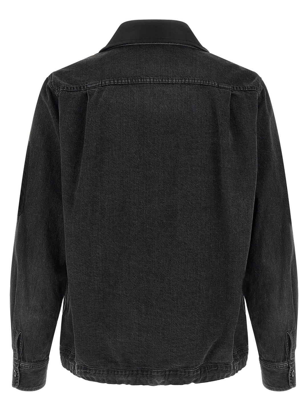 Sacai Nylon Insert Denim Jacket Puffer Jackets - Black | 2b4bf145ed44d74d26c29abe643fa5cf40af9194