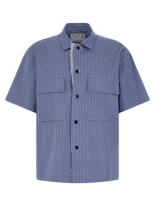 Striped Shirt Shirt And Blouse Light Blue