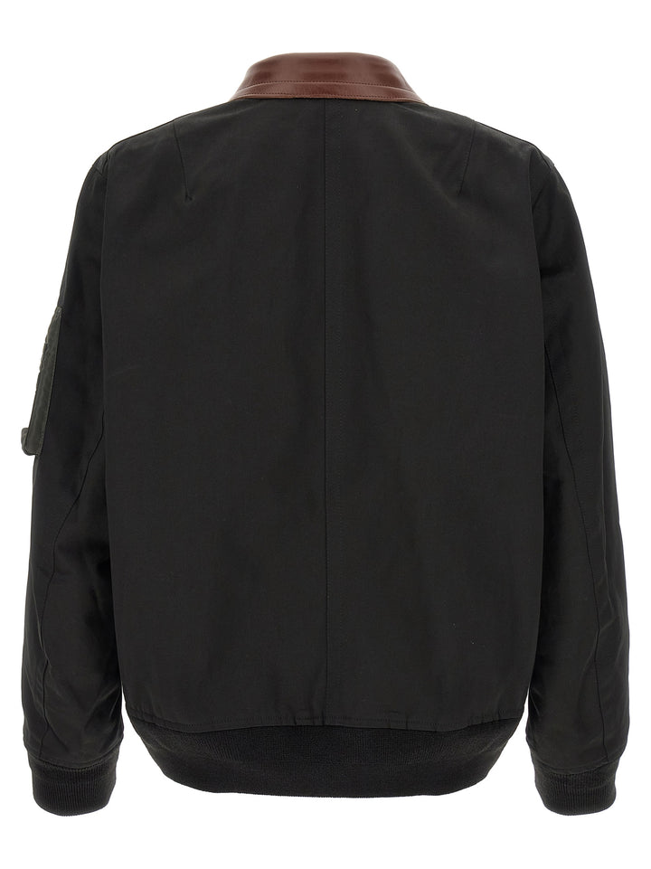 Sacai Cotton Blouson Jacket Puffer Jackets - Black | d8d9f99c1225694e93e6026a448b16f10a3c7e18