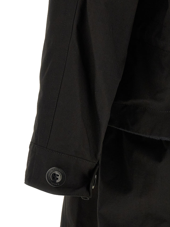 Sacai Nylon Twill X Rip Stop Coats and Trench Coats - Black | fceb0c23a5fe569d884a4d9065aa80018376274b