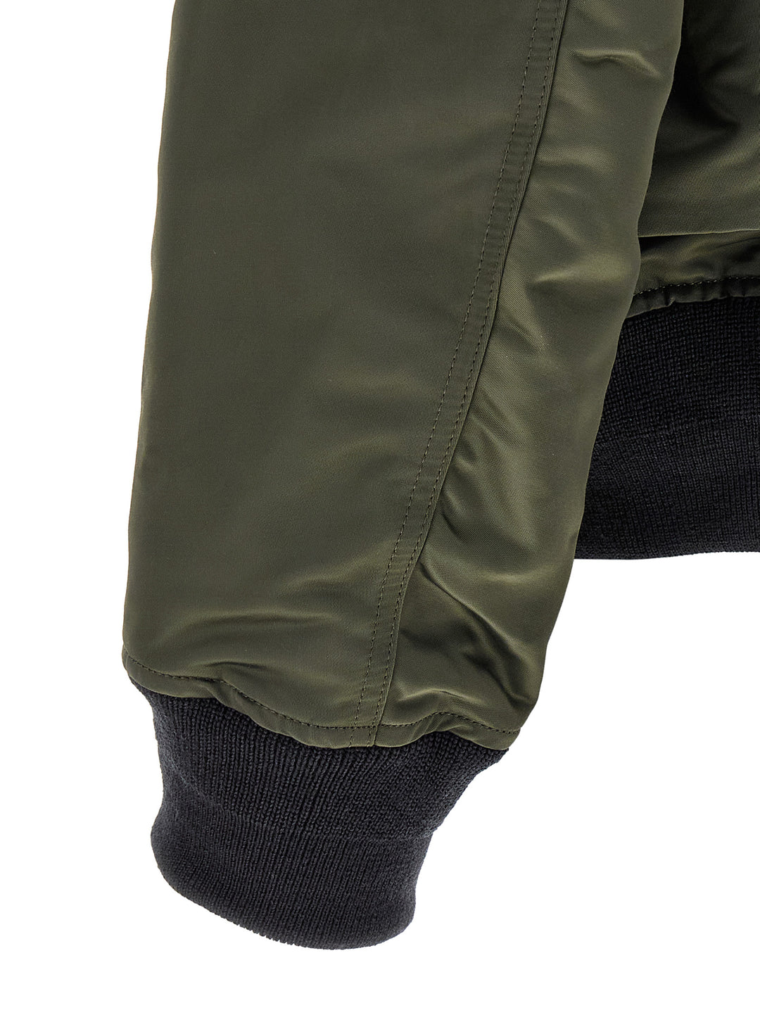 Sacai Double Layer Blouson Puffer Jackets - Green | 383b104773f74f30dcb8517c4396280f7ba42846