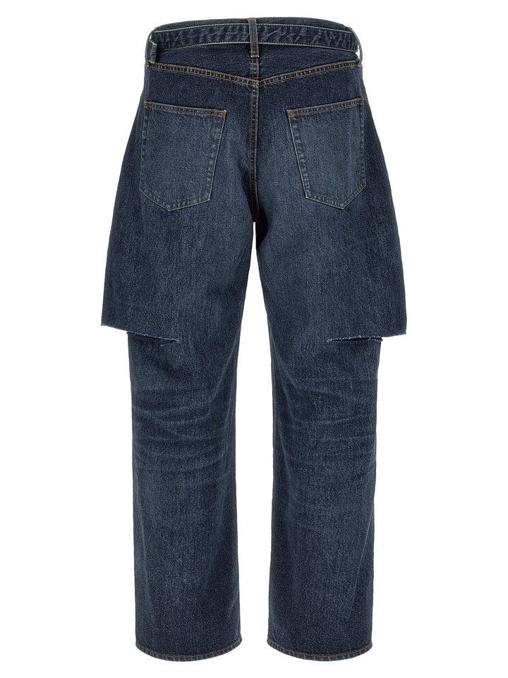Sacai Cut-Out Jeans - Blue | cd90e2fe34c4322c38531d709d5bda1f95bc3829