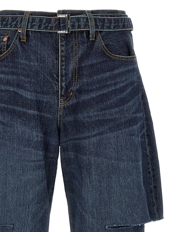 Sacai Cut-Out Jeans - Blue | cef8af8d13a0a969f7d3311865a6039e42e11752