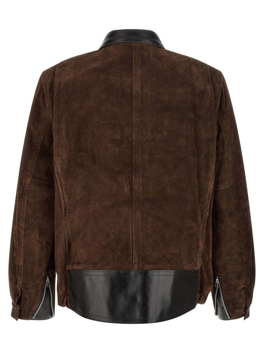 Sacai Suede Blouson Puffer Jackets - Brown | 3e9efd901699874f96d707b9c284fb063ee38af1
