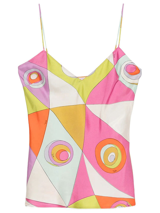 Occhi Print Silk Top