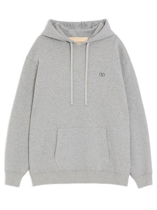 Valentino Cotton Hoodie With Vlogo Embroidery